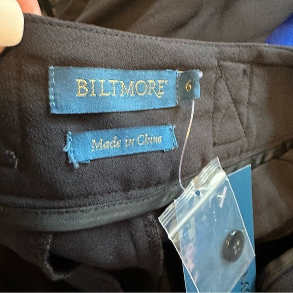 Biltmore Navy Blue Tuxedo Women's Wide Leg Pants Size 6 NWT - Picture 15 of 16